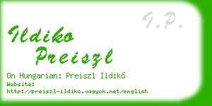 ildiko preiszl business card
