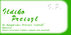 ildiko preiszl business card